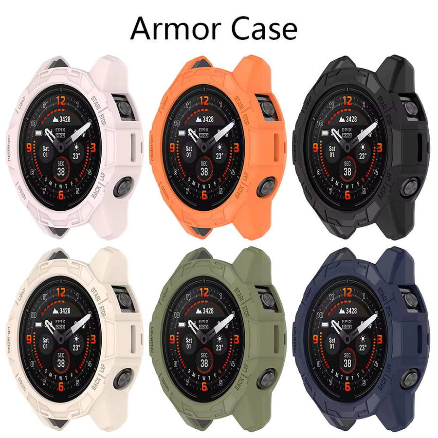 ZNDUKLOO Schutzhülle für Garmin Fenix 7 Serie Fenix 7S 7 7X Pro, TPU Halbcover ausgehöhlt, transparent - Bild 3