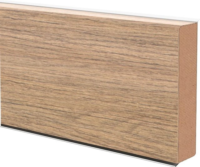 Döllken Profiles Sockelleiste Cubu 60 Touch & Style Refined Oak, Farbe: Braun, H x B x T: 60 mm x 13 mm x 2500 mm - Bild 1