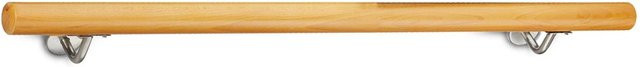 Relaxdays Handlauf aus Buche mit Edelstahlhaltern, braun, Länge: 100 cm, Durchmesser: 42 mm - Bild 1