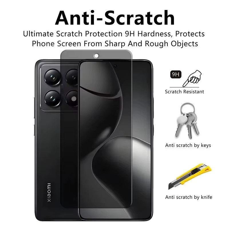 3er Set Anti-Spy Sichtschutzglas-Displayschutzfolien für Xiaomi Mi 11T 12T 13T 14T Pro 11 12 Lite aus gehärtetem Glas - Bild 4