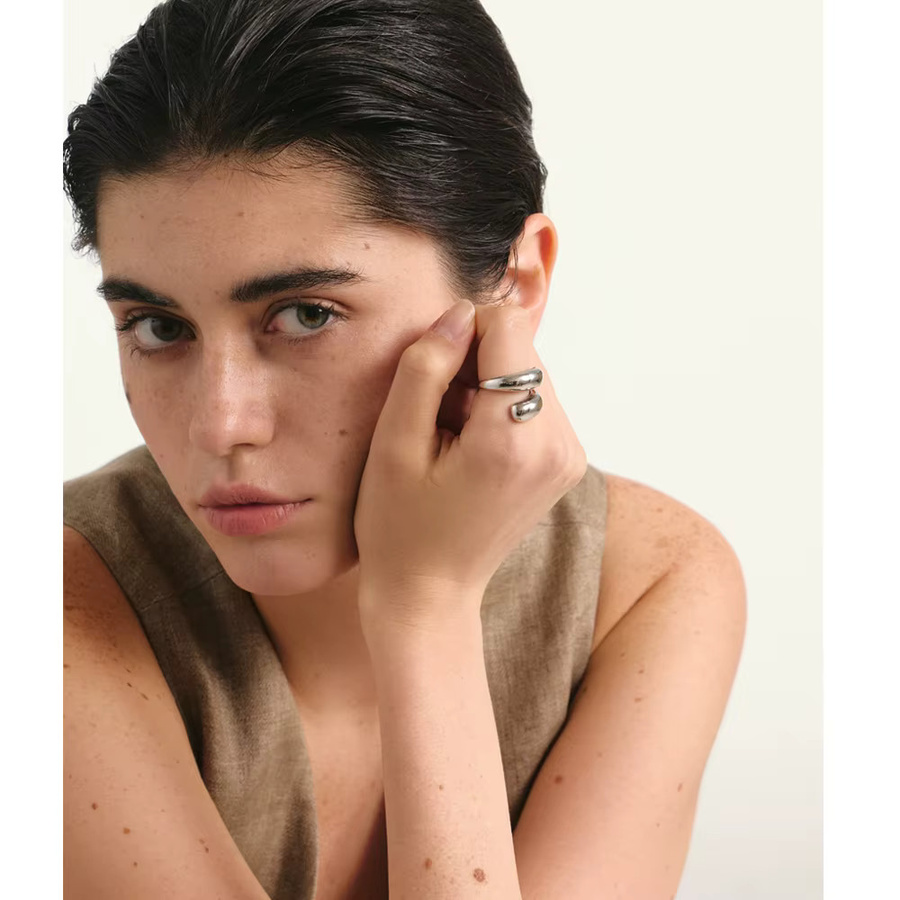 NiNice Ring Edelstahl, Silber, Unisex - Bild 3