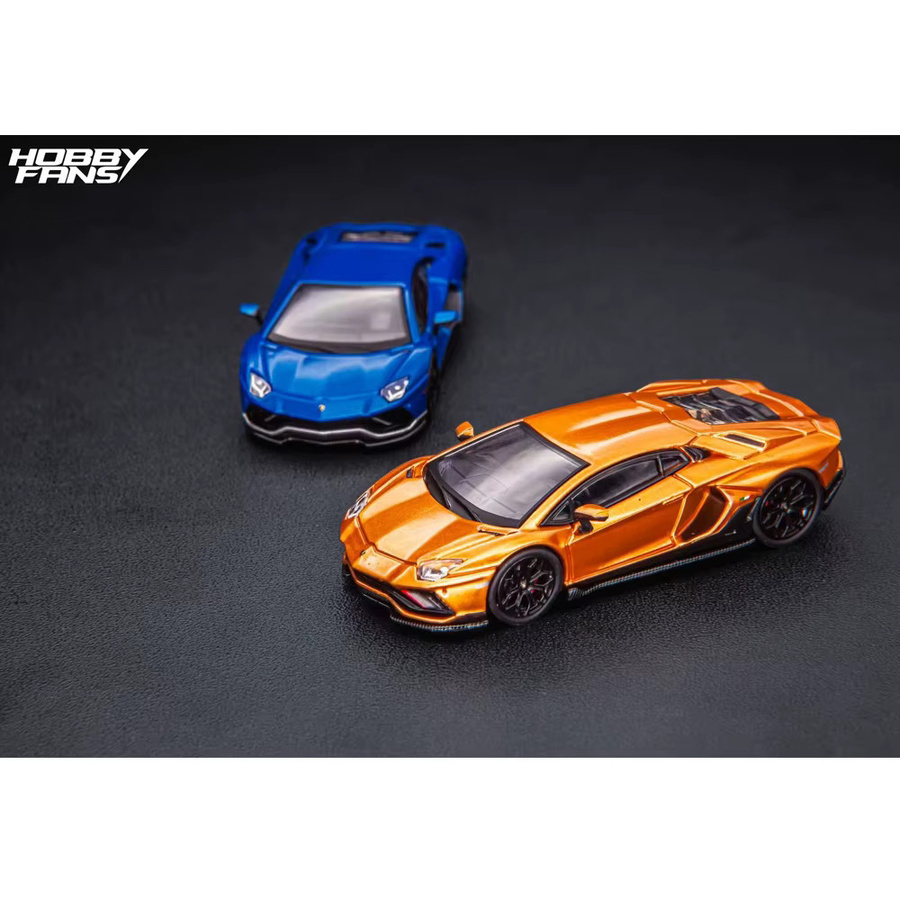 HobbyFan Aventador LP780-4 Ultimae, Druckguss-Modellauto, 1:64, Metall, Orange - Bild 2