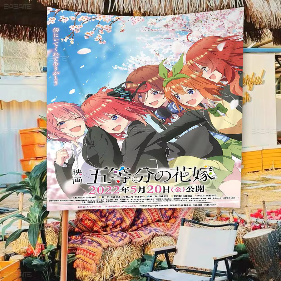 Potdemiel Anime Wandbehang The Quintessential Quintuplets Japanische Wandflagge Kunstdruck - Bild 2