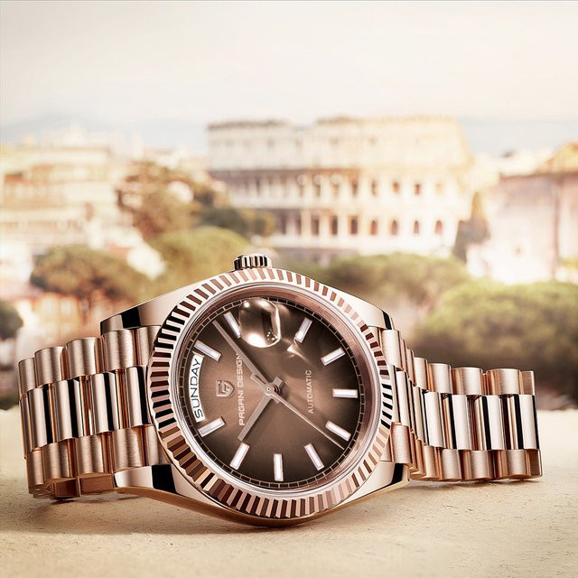 PAGANI DESIGN Armbanduhr, Automatik, Roségold, Edelstahl, Herren - Bild 1