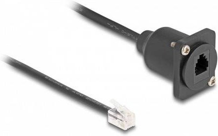 Delock 87965 RJ10 Netzwerk Adapter Schwarz, Länge: 0,30 m - Bild 1