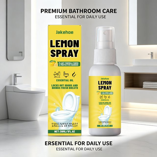 JAKEHOE Toiletten-Deodorant-Spray Gelb zur Geruchsreduzierung und Lufterfrischung - Bild 1