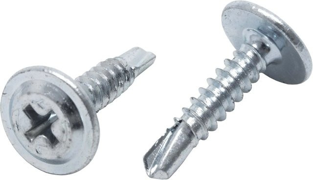 Protektor Blechschraube mit Bohrspitze aus Stahl in Silber, Durchmesser: 4,2 mm, Länge: 19 mm - Bild 1