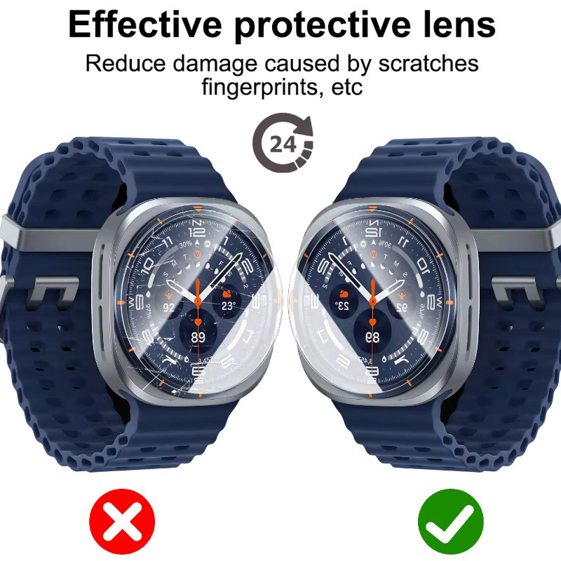 Samsung Galaxy Watch Ultra Schutzfolie aus gehärtetem Glas, transparent, 1–5 Stück - Bild 5