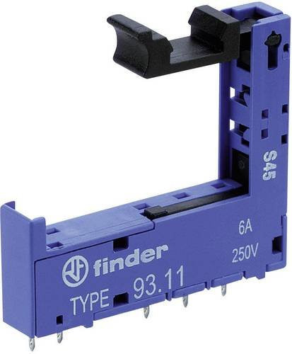 Finder 93.11 Relaissockel mit Haltebügel in Blau, passend für Serie 34, 34.51 und 34.81, L x B x H: 33 x 6.2 x 28.35 cm - Bild 1