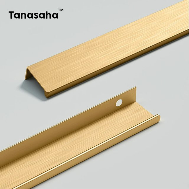 TANASAHA Flush Pull Möbelgriffe aus Aluminiumlegierung in Weiß für Küchenschränke, Kommoden und Schubladen - Bild 1