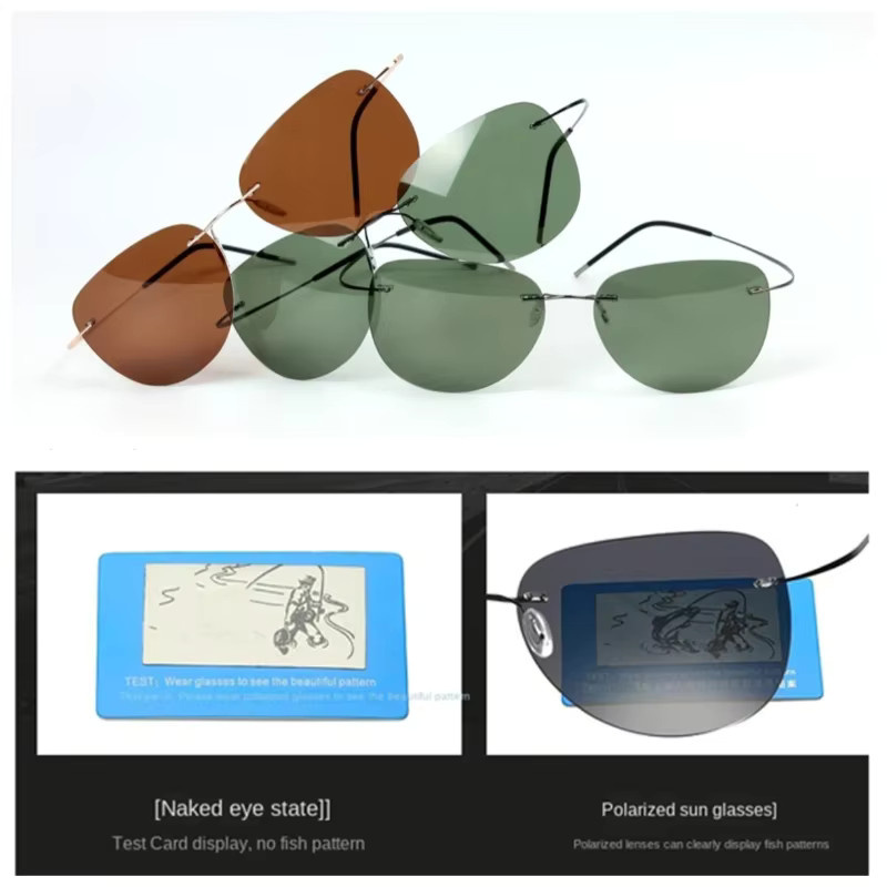Rexxar Pilot Sonnenbrille, randlos, Titanium, Unisex, polarisiert - Bild 2
