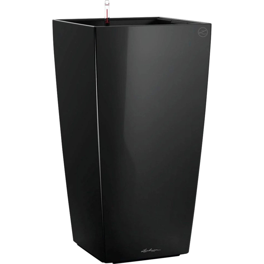 Lechuza Pflanzgefäß Cubico Premium Säulengefäß Schwarz hochglanz B/T/H: 30 x 30 x 30 cm - Bild 2