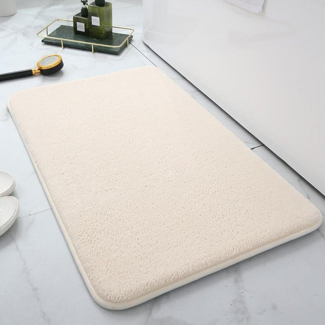 Schnelltrocknende und rutschfeste Badezimmer-Fußmatte von HYC5 in Beige, B/B: 40 x 60 cm - Bild 1