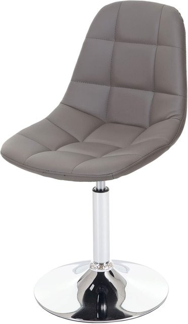 MCW Esszimmerstuhl A60 Drehstuhl im Retro 50er Jahre Design aus Kunstleder in Grau mit Chromfuß - Bild 1
