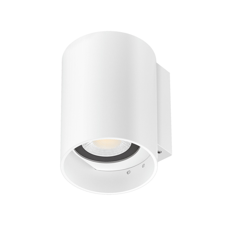 Luxvenum Signature Out Wandleuchte aus Aluminium in Weiß, IP65 LED Up-Down Außenleuchte, 6W, dimmbar, rund - Bild 1
