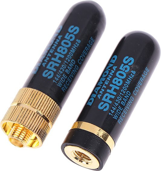 SMA-M/SMA-F Dualband-Antenne UHF+VHF SRH805S für Baofeng und YAESU Walkie-Talkie in Schwarz - Bild 1