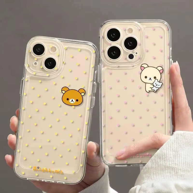 Transparente Handyhülle mit Rilakkuma Bär Motiv für Samsung Galaxy S26 S25 S24 S23 S22 S21 S20 FE Plus Ultra Lite Edge 5G als weiche Schutzhülle - Bild 2
