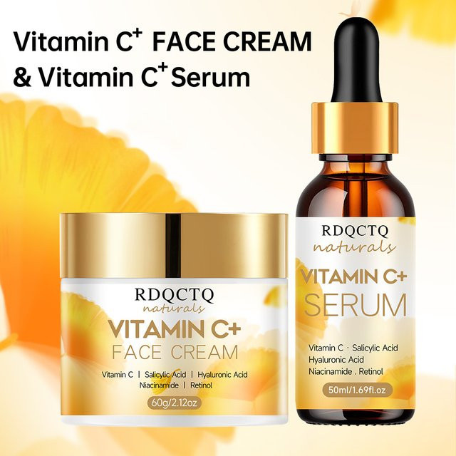 RDQCTQ Vitamin C Creme & Serum Set, Gesicht, Unisex - Bild 1