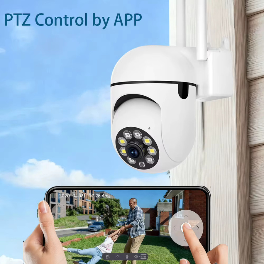 Cam720 APP 5MP PTZ IP-Kamera White: Intelligente WLAN Außen-Überwachungskamera mit Farbnachtsicht und 2-Wege-Audio-Kommunikation - Bild 2