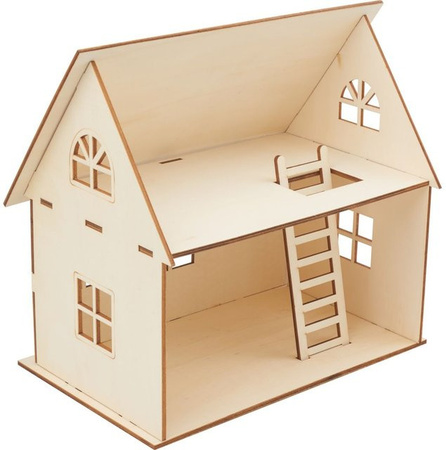 creativ company Puppenhaus aus Sperrholz beige