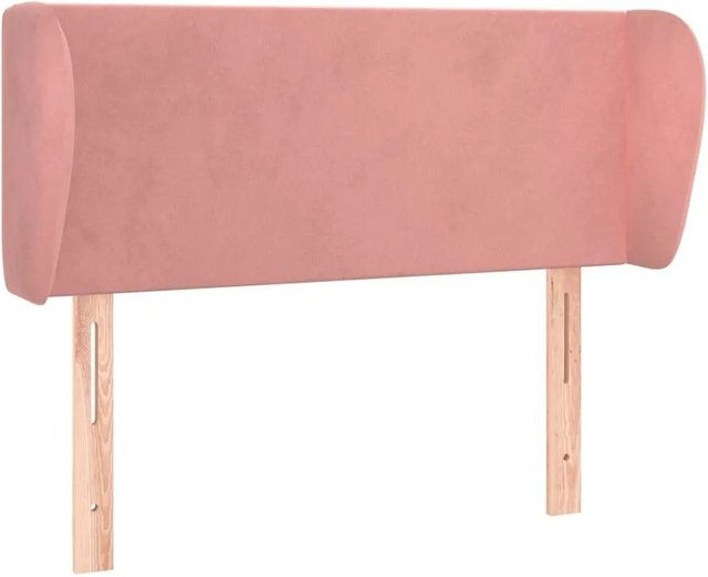 vidaXL Kopfteil mit Ohren in Rosa aus Samt, B/T/H: 93 x 23 x 78/88 cm - Bild 1