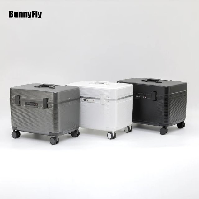 Bunnyfly Fotografie-Koffer mit Aluminiumrahmen und Spinner-Rollen in Schwarz, Pilotengepäck Trolley für Kameraausrüstung, Höhe: 45,7 cm - Bild 1