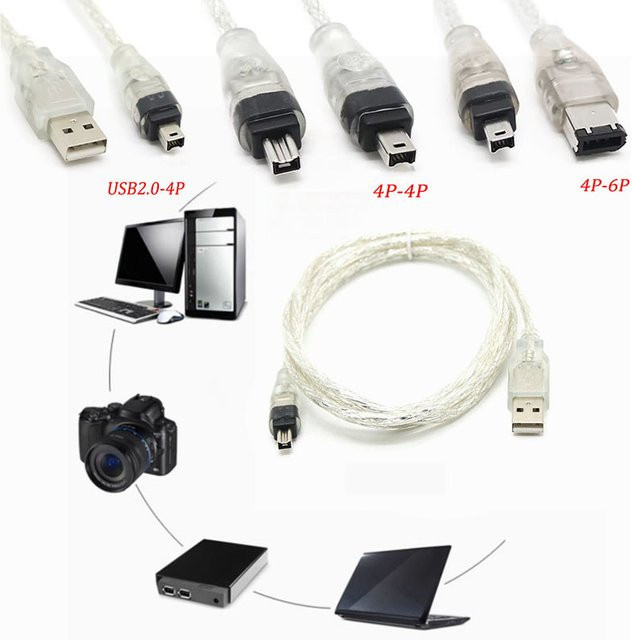 JCD USB 2.0 auf IEEE 1394B Firewire ILink Kabel für DV-Kameras und Peripheriegeräte - Bild 1