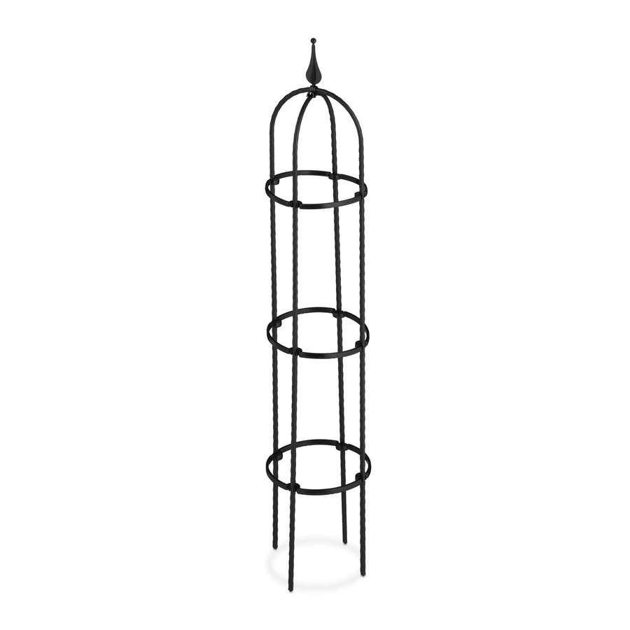 Relaxdays Rankhilfe 2er Set Rankobelisk aus Stahl und Kunststoff in Schwarz, wetterfest und verstellbar, Höhe: 100 cm, Breite: 20 cm, Tiefe: 20 cm - Bild 2