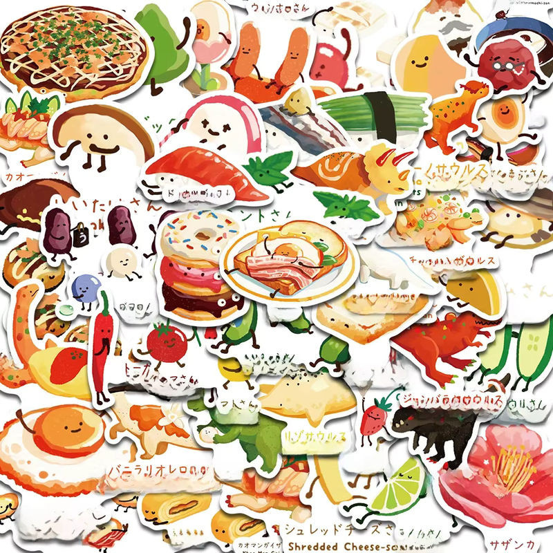 50 Stück Japanische Dinosaurier Cartoon Aufkleber Mehrfarbig für Laptop, Gepäck und Sammelalben - Bild 1