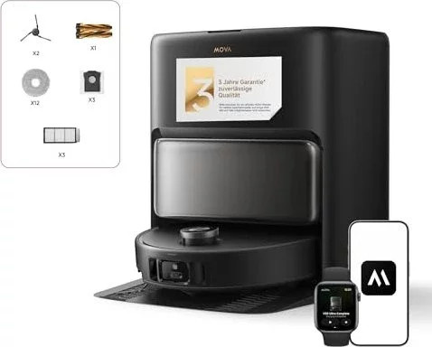 Mova V50 Ultra Complete Saug-Wisch-Roboter mit Reinigungsstation Schwarz - Bild 2