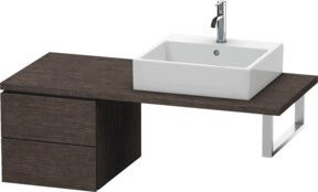 Duravit Unterschrank L-Cube in Eiche dunkel gebürstet mit 2 Schubladen, Breite: 42 cm, Tiefe: 54,7 cm, Höhe: 40 cm - Bild 1
