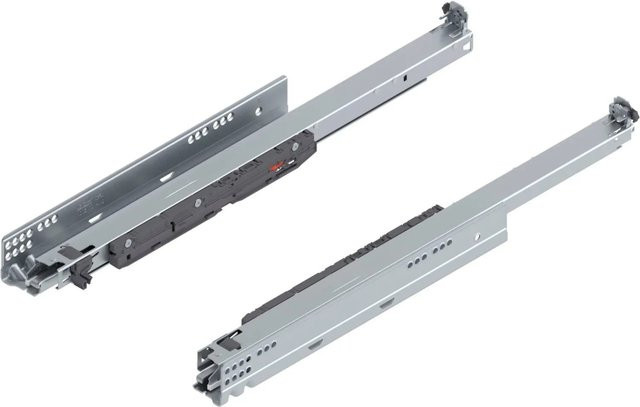 Blum Unterbodenführung Movento Blumotion S 760H5500s mit Soft-Close, Nennlänge: 550 mm, Tragkraft: 40 kg, Farbe: Silber - Bild 1