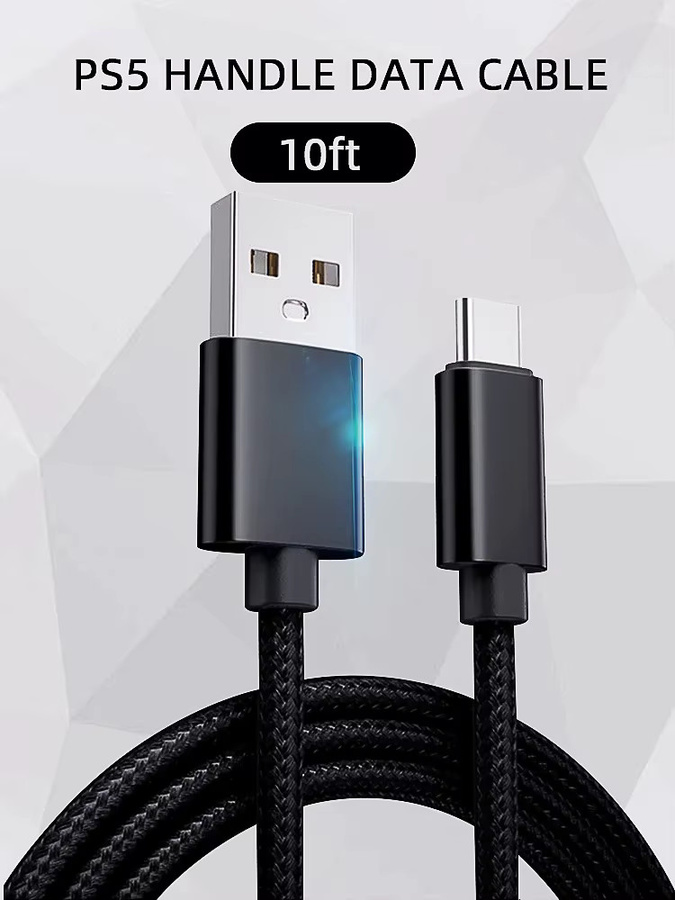 DATA FROG Typ-C-Ladekabel für PS5 und Xbox Series S X Controller in Schwarz oder Weiß - Bild 6