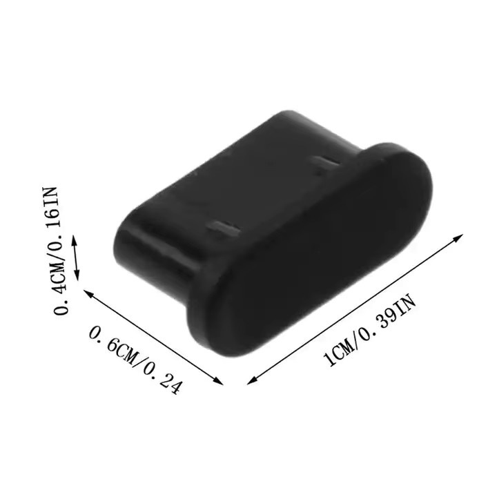 20 Stück USB-C Anti-Staub-Schutzstecker aus Silikon in Schwarz für Samsung, Huawei und Xiaomi - Bild 2