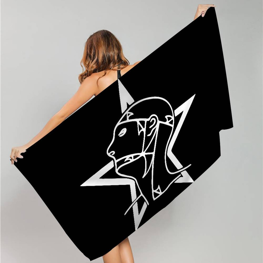 Dalangpa Badetuch The Sisters Of Mercy Band Mikrofaser Cartoon Design für Kinder, Breite: 40 cm, Höhe: 60 cm - Bild 2