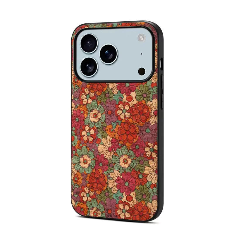 EUCAGR Luxus Leder Handyhülle mit Blumen-Design für iPhone 17, iPhone 17 Air und iPhone 17 Pro Max, stoßfest, Multicolour - Bild 2