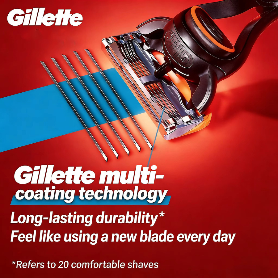 Gillette Fusion5 Rasierer für Herren, 1 Rasierer, 5 Klingenauflagen, 1 Magnetständer - Bild 3