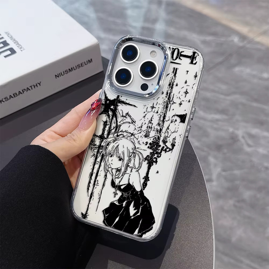 Luxus Clmj Death Note Misa Handyhülle für Samsung Galaxy A56 A36 A26 A06 A55 A35 A16 A54 A34 A25 A24 A15 A05 A73 A53 A33 4G 5G in Transparent - Bild 6