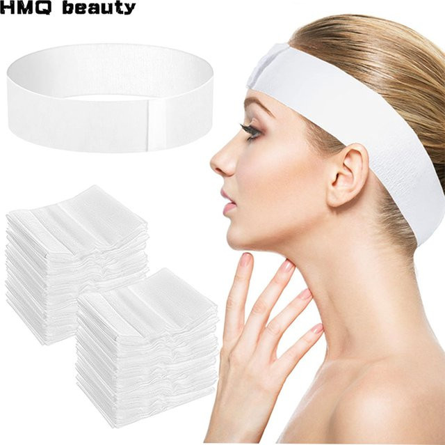 HMQ beauty Einweg-Spa-Gesichtsstirnbänder aus Vliesstoff, Damen - Bild 1