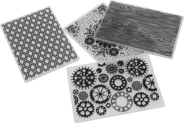 GoolRC 4er-Set Kunststoff Prägefolder in Grau für Scrapbooking und DIY Kartenherstellung - Bild 1