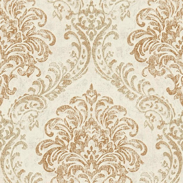 Livingwalls Vliestapete Floral in Weiß und Gold im Shabby Chic Design - Bild 1