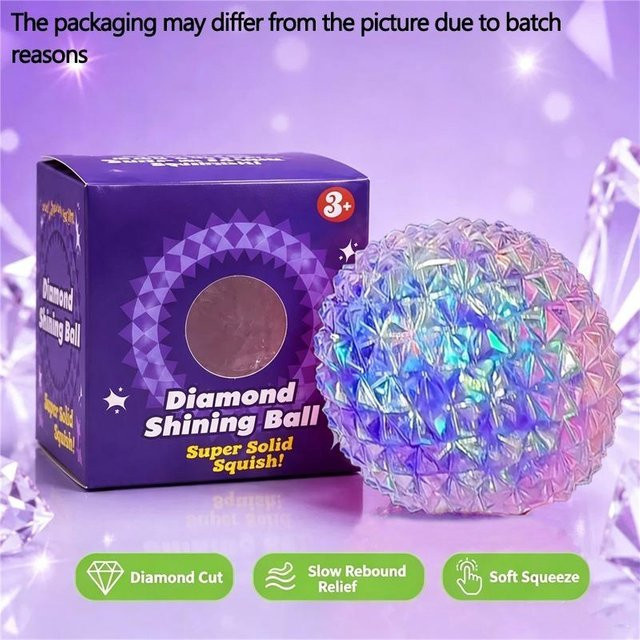 Klarer Kristall Diamant Quetschball, Fidget Spielzeug - Bild 1