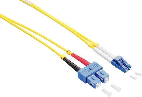 LogiLink Glasfaser LWL Anschlusskabel Singlemode OS2 9/125 µm, Gelb, Länge: 1,00 m - Bild 1
