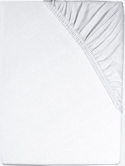 NKD Jersey-Spannbetttuch CLASSIC aus Baumwolle, Weiß, B/T: 100 x 200 cm - Bild 1