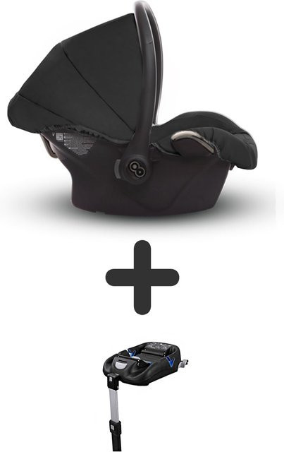 TPFLiving Babyschale Ultra Stoff mit Isofix Schwarz Nickel - Bild 1