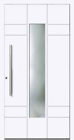 KNOCK Aluminium-Haustür PORTO in Weiß mit Glaseinsatz, modern, B/H: 110 x 210 cm - Bild 1