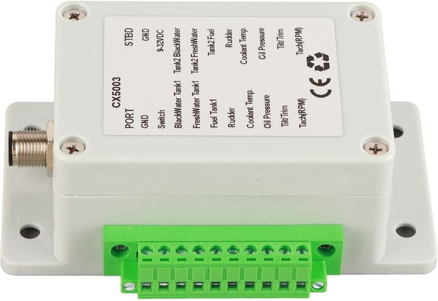 VehicleKit 9-32V DC Konverterbox zur Umwandlung von Sensorsignalen in NMEA2000, IP67 wasserdicht, Farbe: Weiß - Bild 1