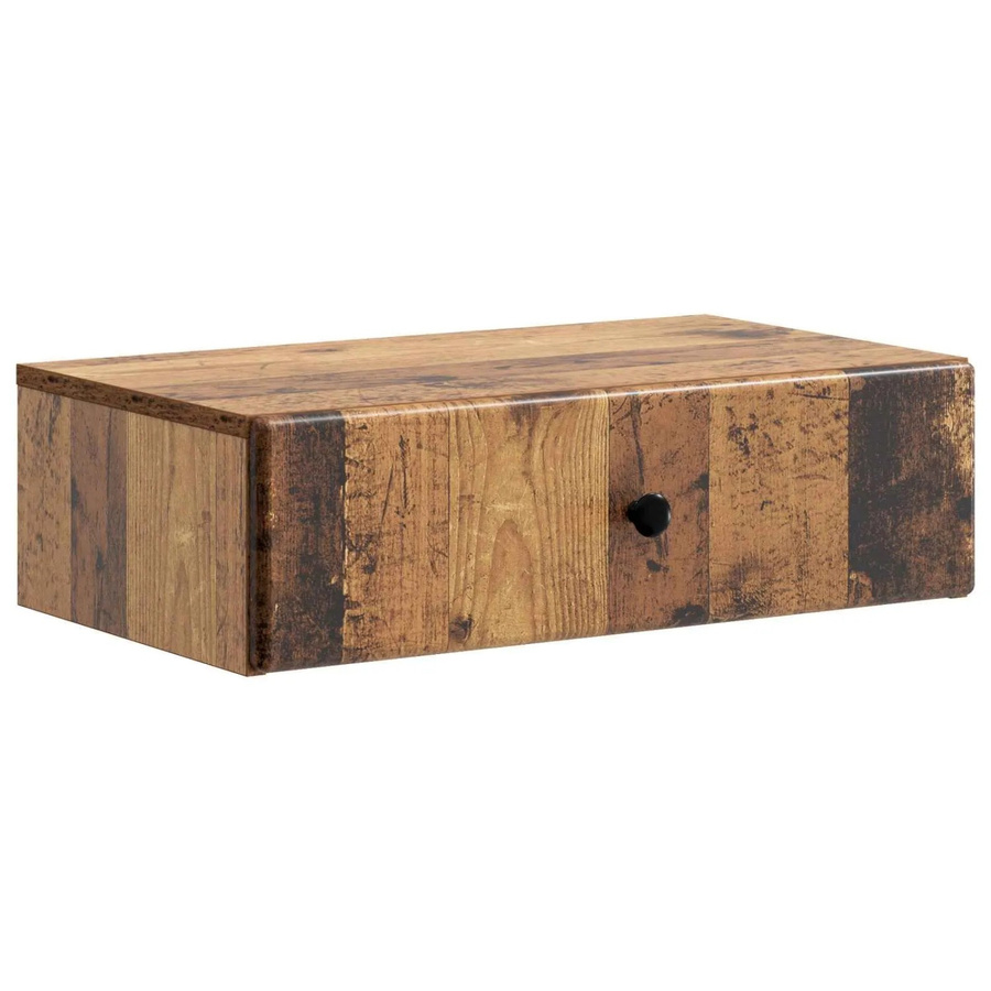 vidaXL Wandmontierter Beistelltisch aus Holzwerkstoff in Braun, B/T/H: 59 x 34,5 x 17 cm - Bild 2