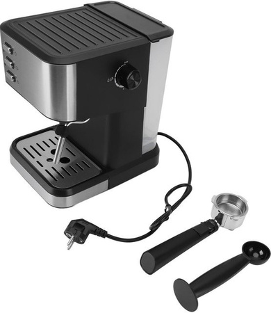 Aimo Halbautomatische Kaffeemaschine Professionell mit 20 Bar Druck, 1,5 l Wassertank, Schwarz