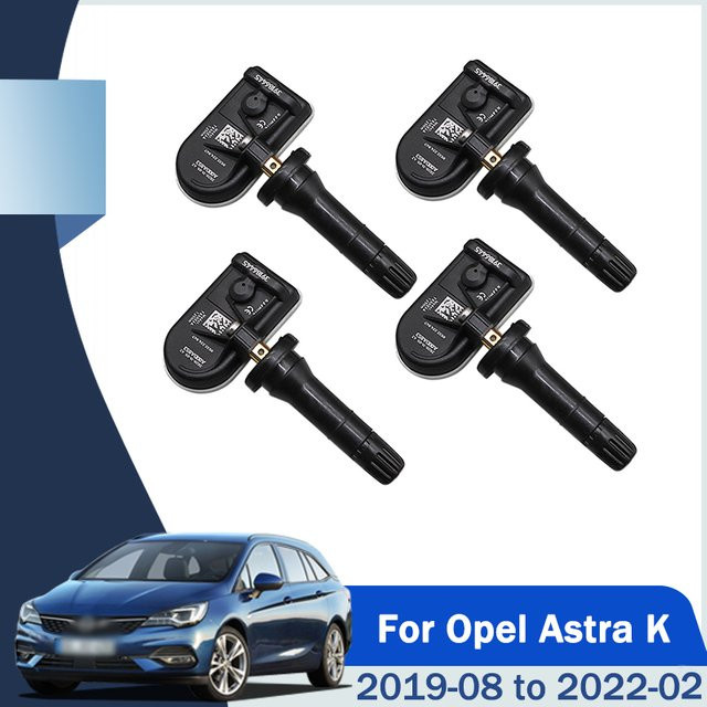 GANGLE 4er-Set Reifendrucküberwachungssensor TPMS 433 MHz in Schwarz für Opel Astra K, Astra Van und Insignia B sowie Vauxhall Astra und Insignia - Bild 1